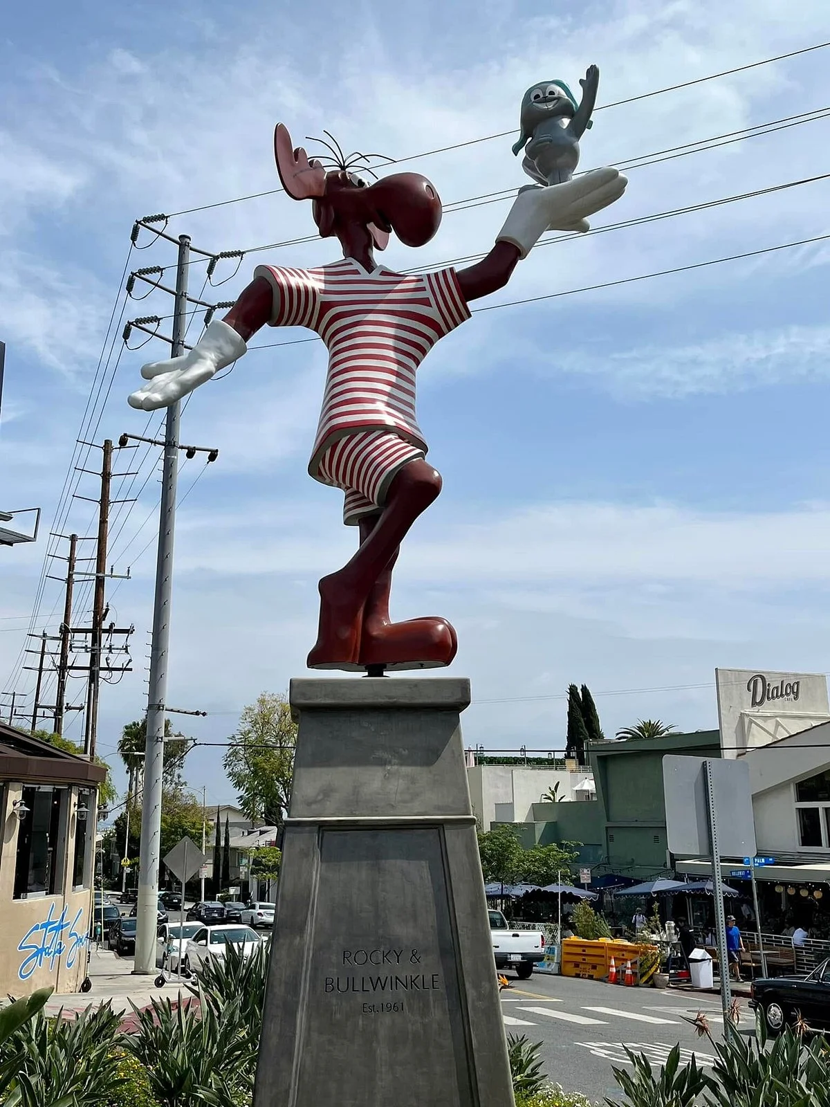Rocky and Bullwinkle Statue