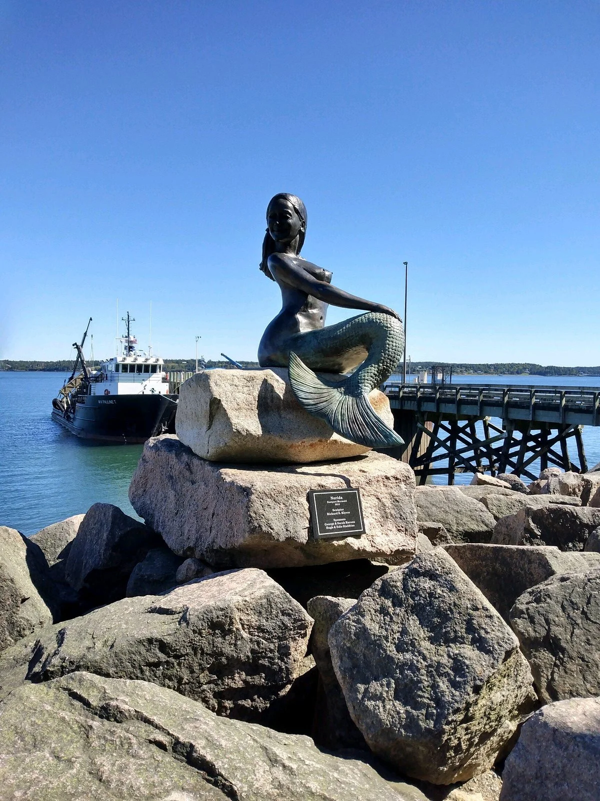 The Mermaid -  a bronze statue by Richard Klyver