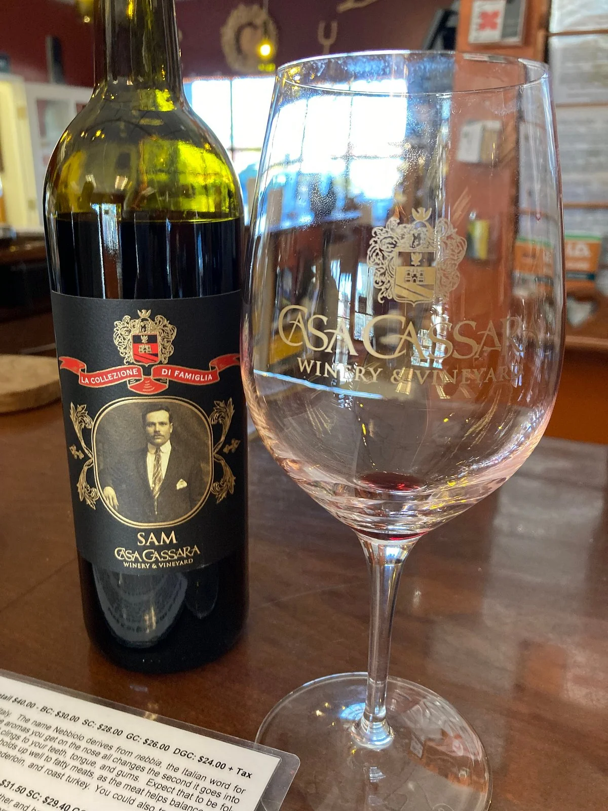 Casa Cassara Winery Tasting Room