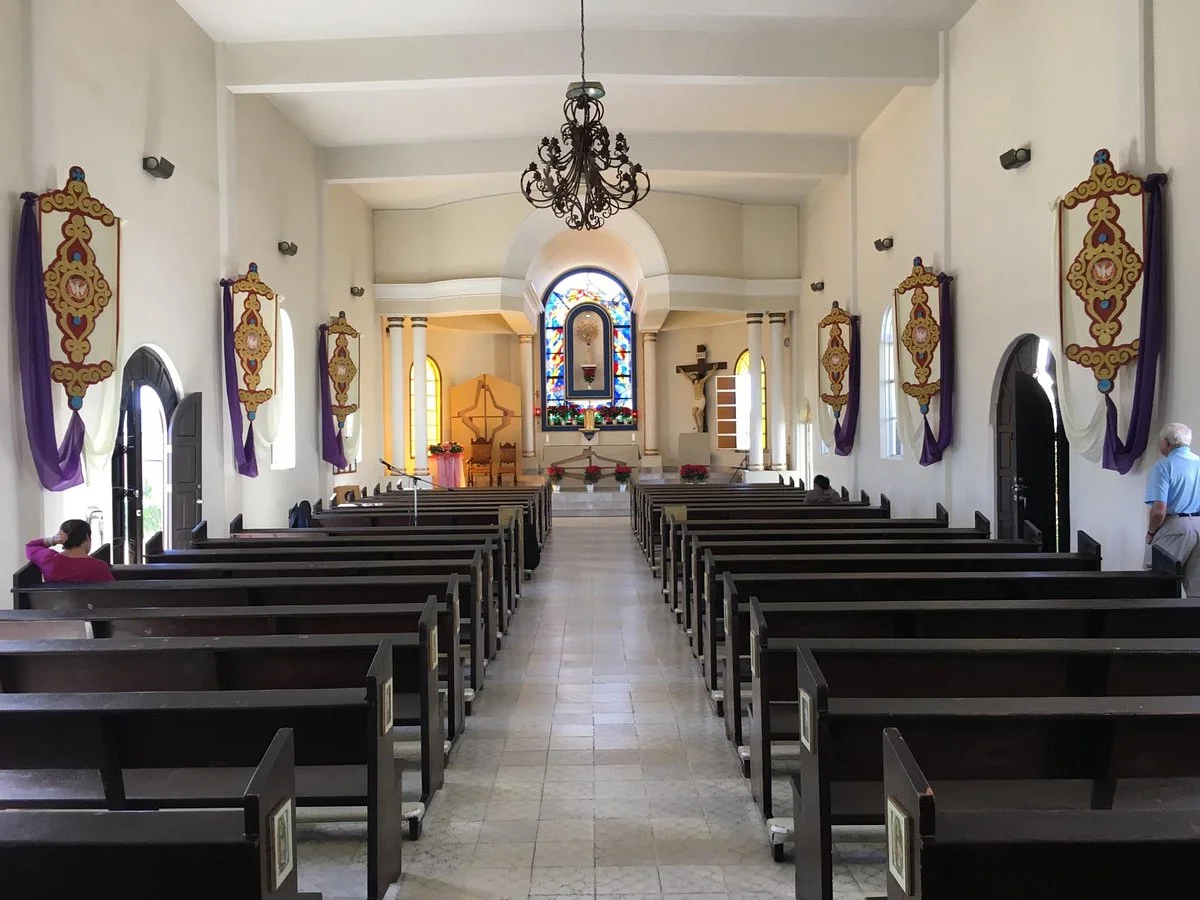 Ochre-Colored Church