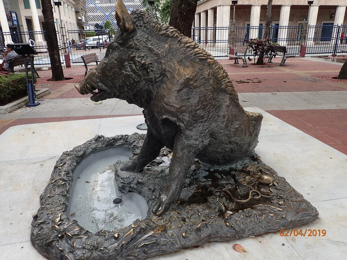 Wild Boars Sculpture