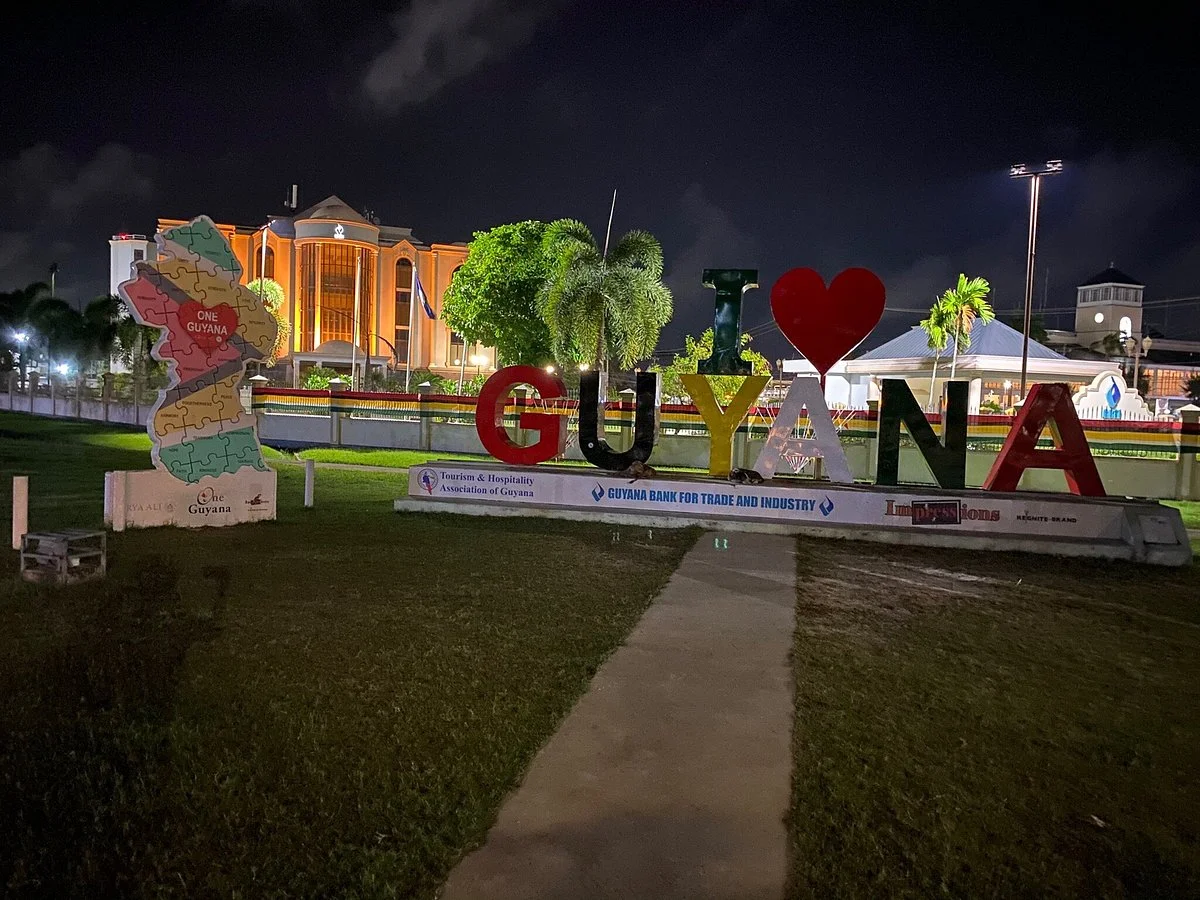 “I Love Guyana” sign