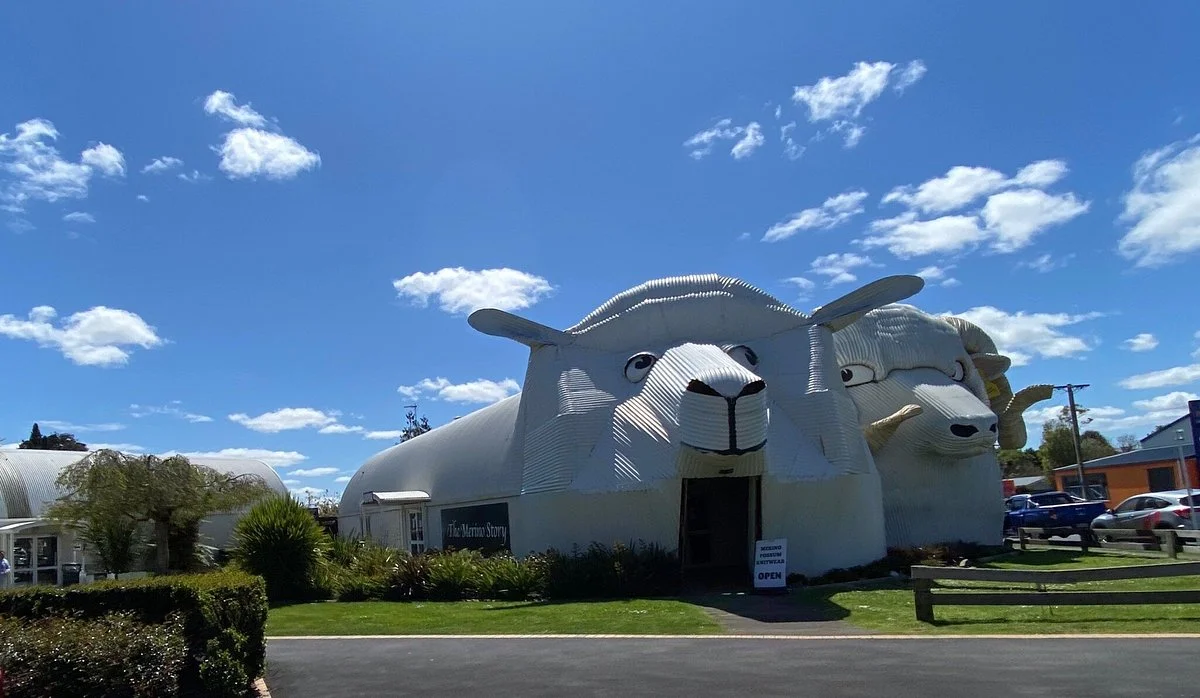 Dog and Sheep Shaped Corrugated Metal Buildings