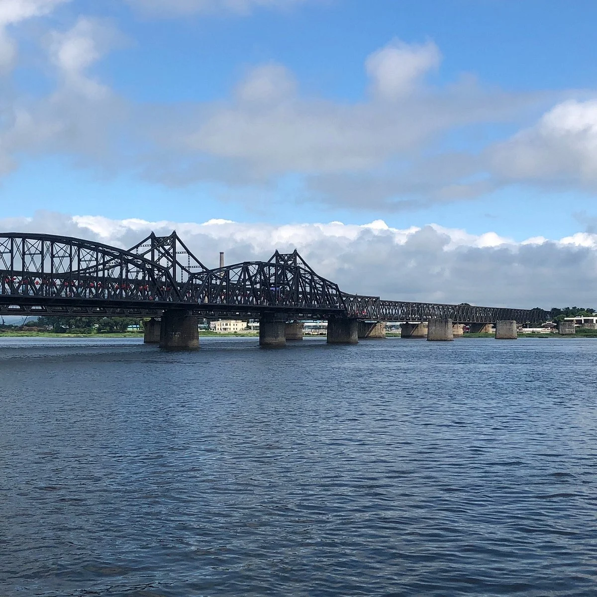 North Korean border at Dandong