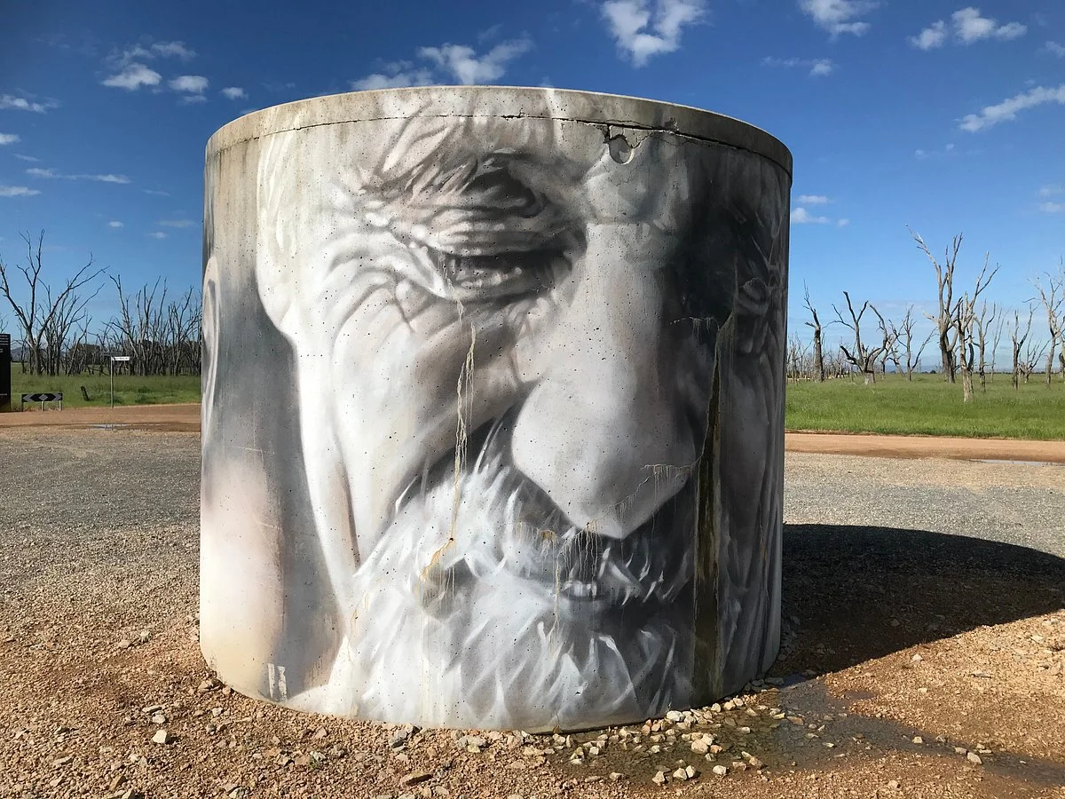 Winton Wetlands Water Tank Art