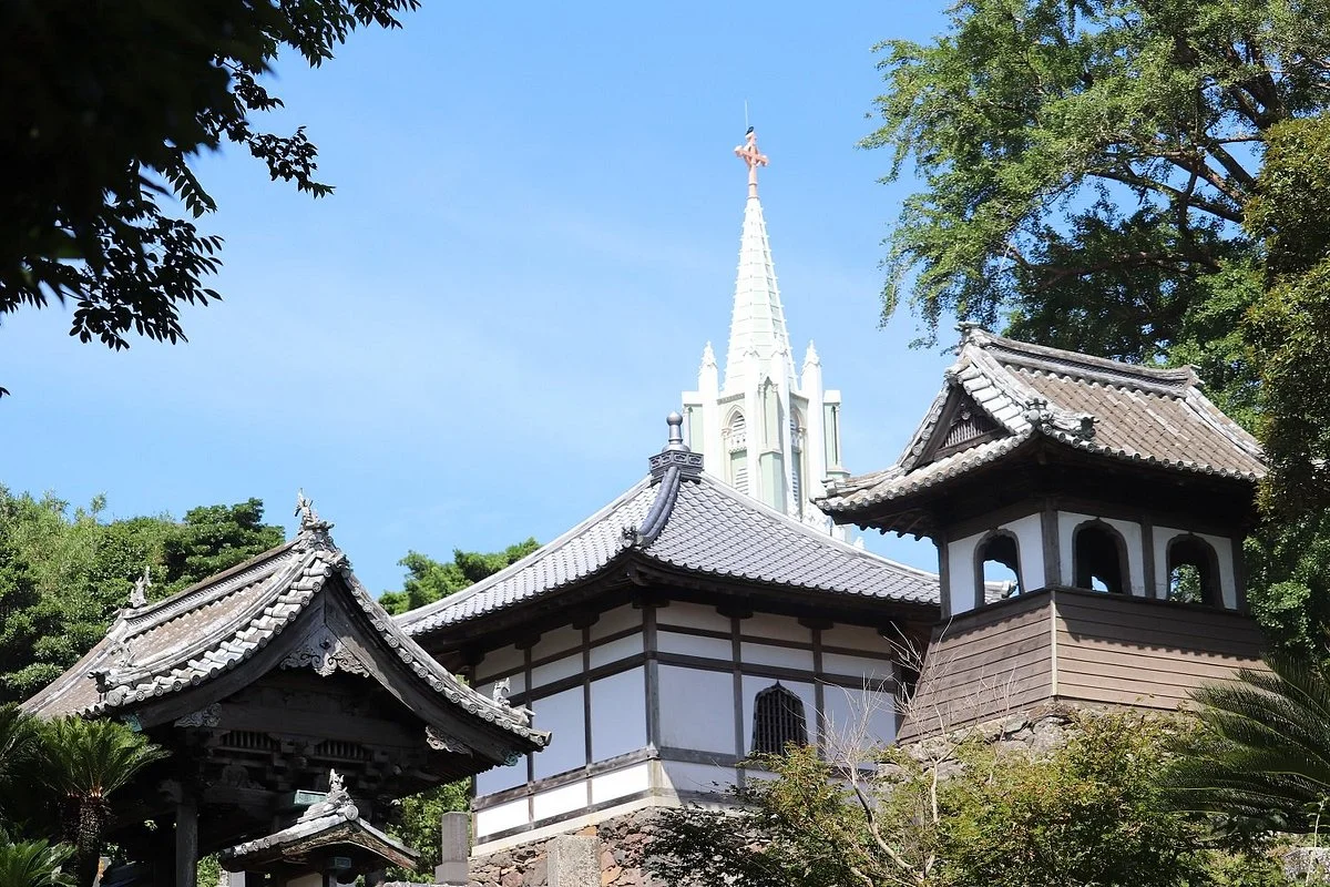 Temple and the Church Scenery