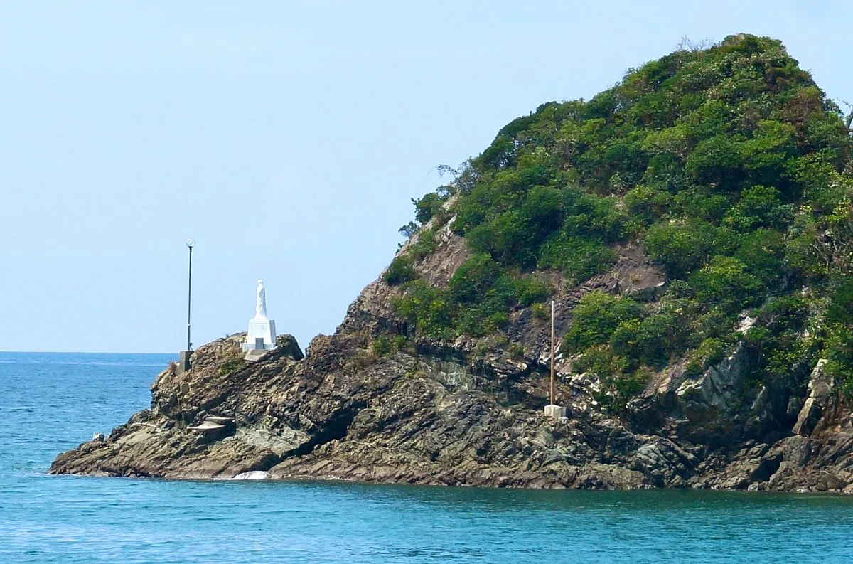 Maria Statue Over the Ocean