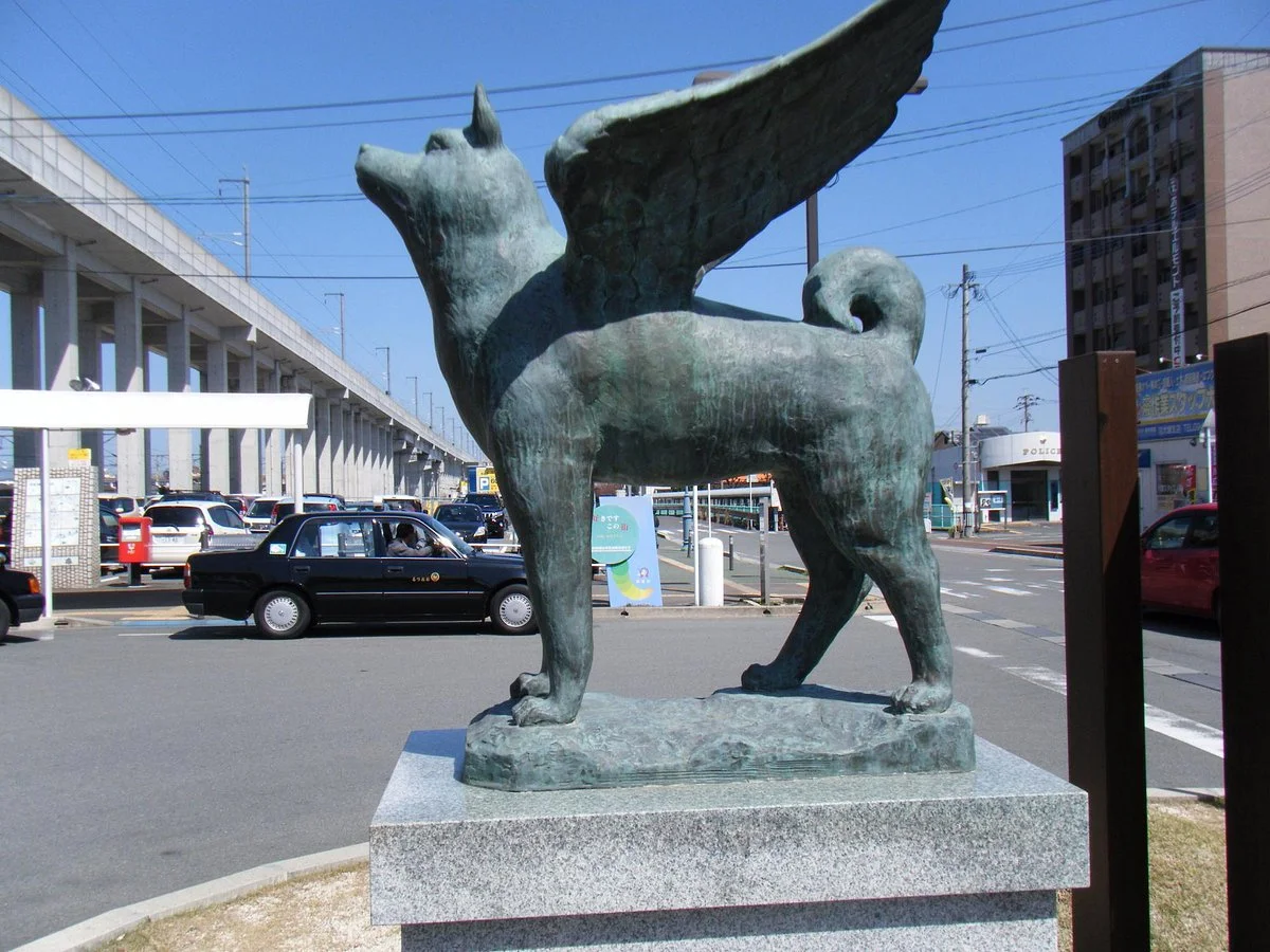 Wing Dog Statue