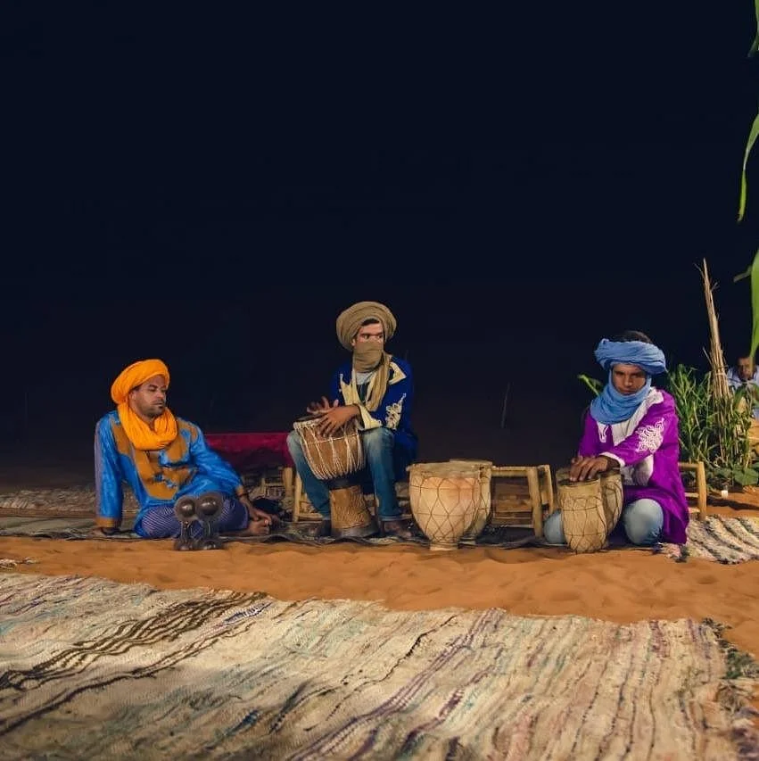 Book night in desert