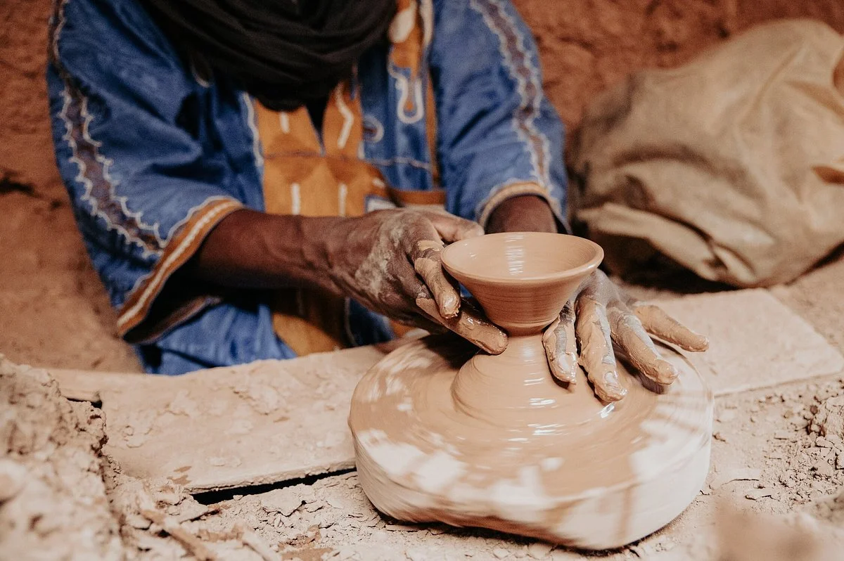 Pottery green tamegroute worke shop